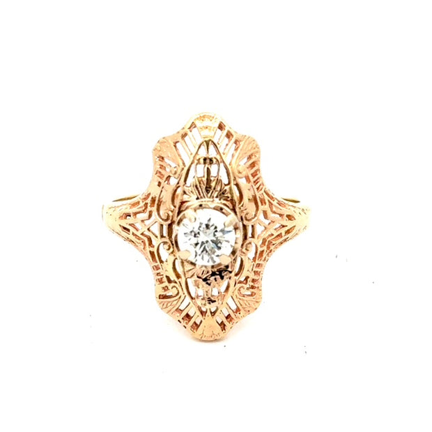 Estate Diamond Filigree Ring