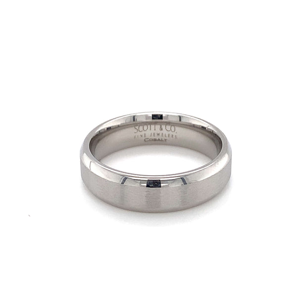 Cobalt Bevel Edge Wedding Band