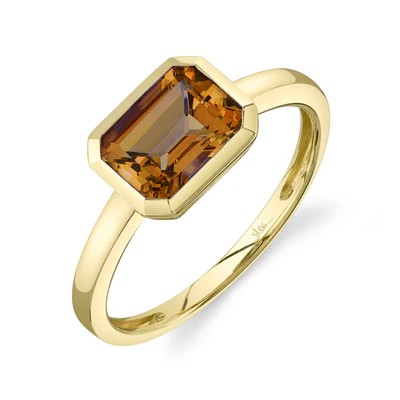 Yellow Gold Citrine Ring