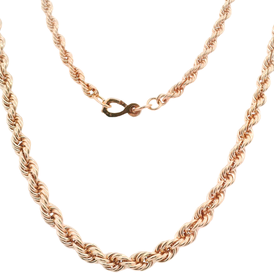Estate 18" Rose Gold Rope Chain