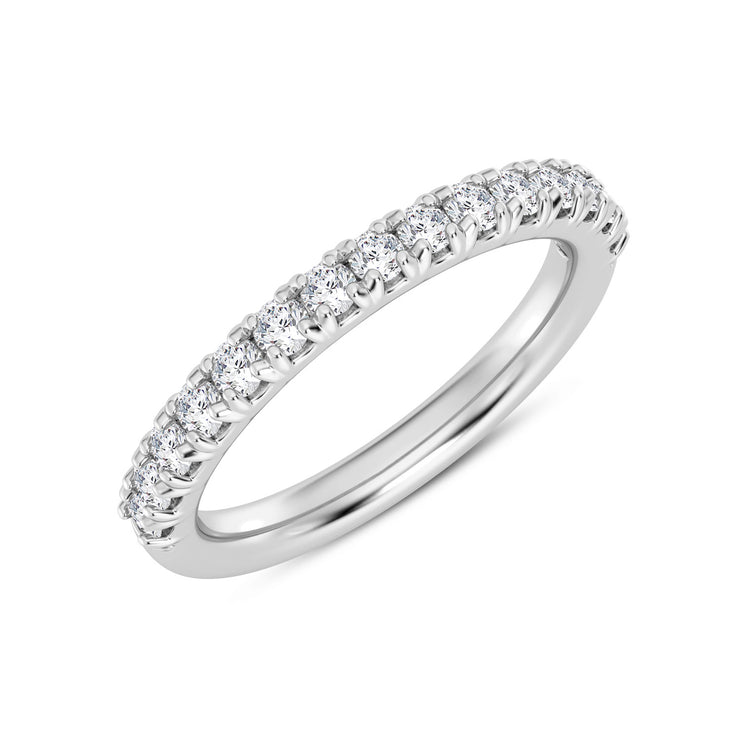 Shared Prong Diamond Wedding Band