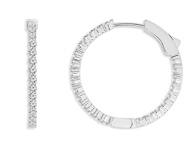 Diamond Hoop Earrings