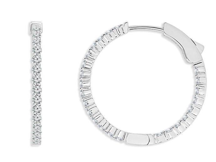 Diamond Hoop Earrings