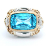 Estate Blue Topaz Ring by Lorenzo