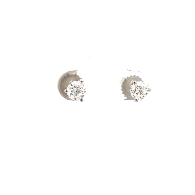 14 Karat White Gold Stud Diamond Stud Earrings