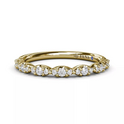 14 Karat Yellow Gold Diamond Wedding Band