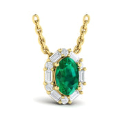 Emerald & Diamond Necklace