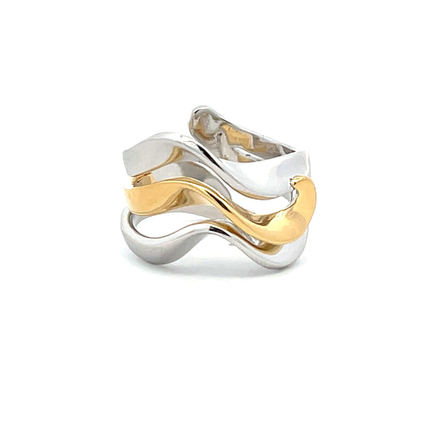 Sterling Silve with 18 Karat Yellow Gold Vermeil Ring