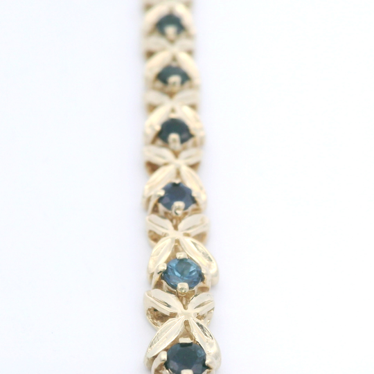Sapphire Flower Tennis Bracelet