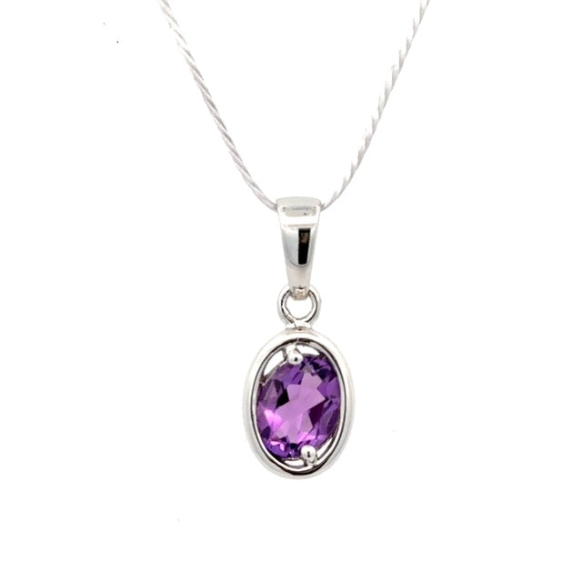 Sterling Silver Amethyst Pendant