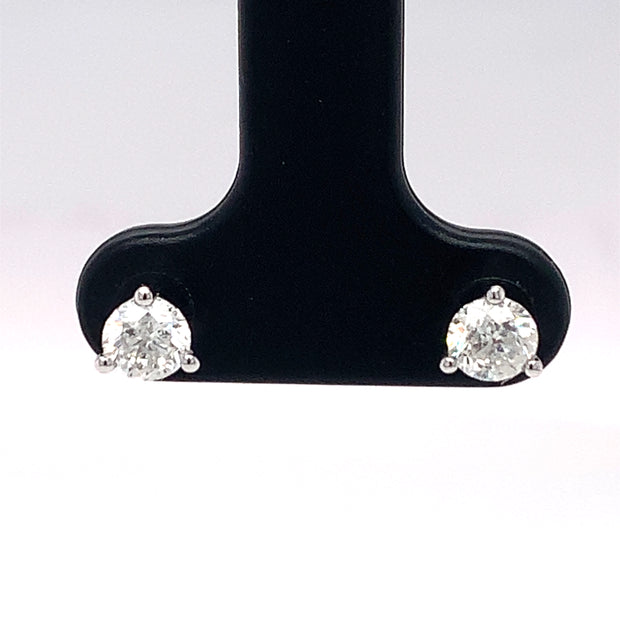 0.74tw Martini Diamond Stud Earrings in 14K White Gold