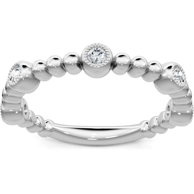 Bezel Set Diamond Wedding Band