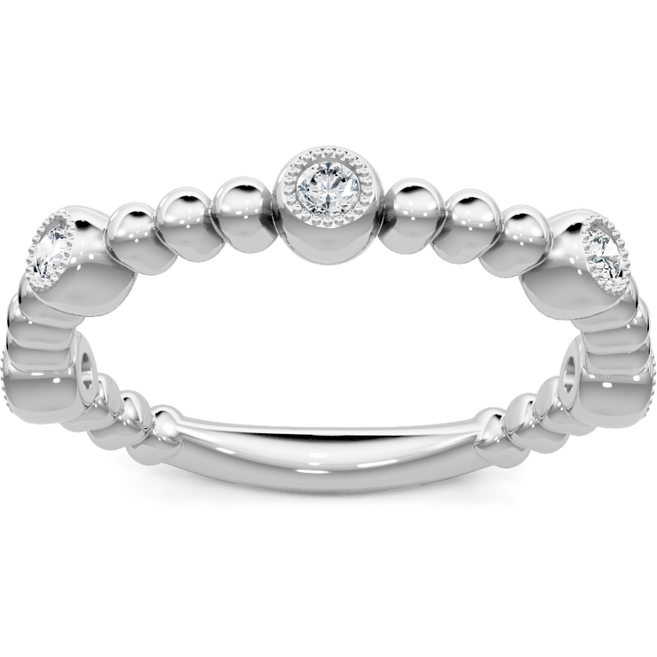 Bezel Set Diamond Wedding Band