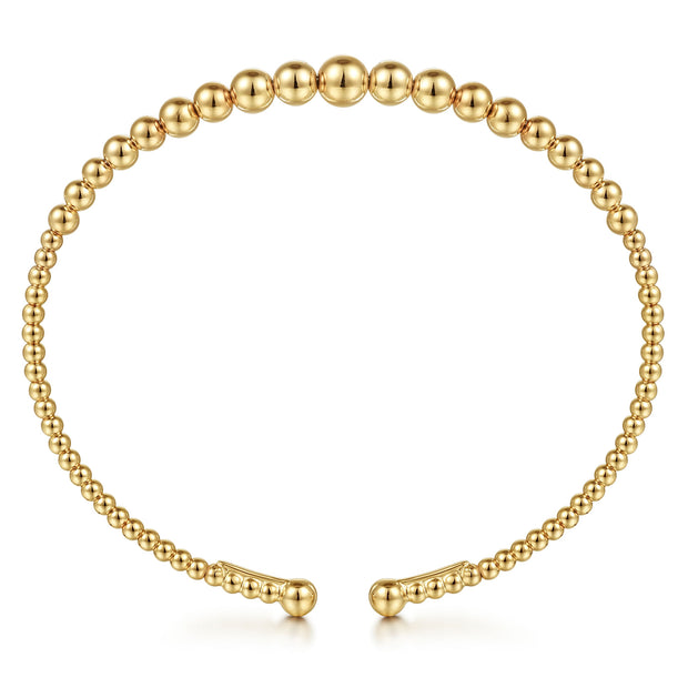 14K Yellow Gold Bujukan Open Bangle