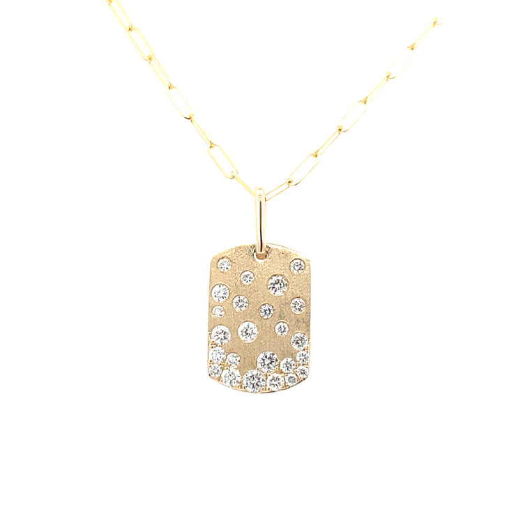 14 Karat Yellow Gold Diamond Pendant