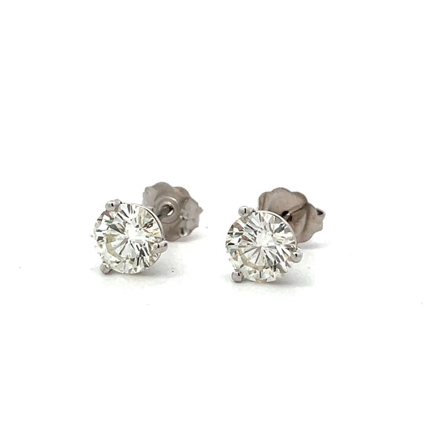 1.51ctw Round Diamond Stud Earrings