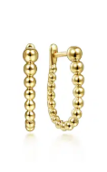 14K Yellow Gold 15mm Bujukan Huggie Earrings