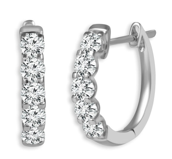 Diamond Hoop Earrings