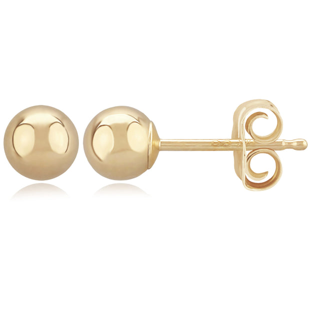 14 Karat 5mm Ball Stud Earrings