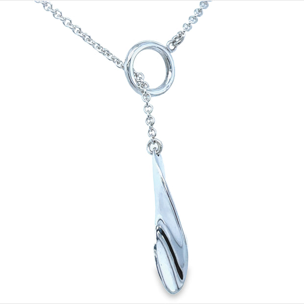 Sterling Silver Twist Lariat Necklace