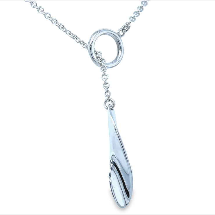 Sterling Silver Twist Lariat Necklace
