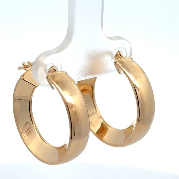 Estate Wide Hoop Earrings