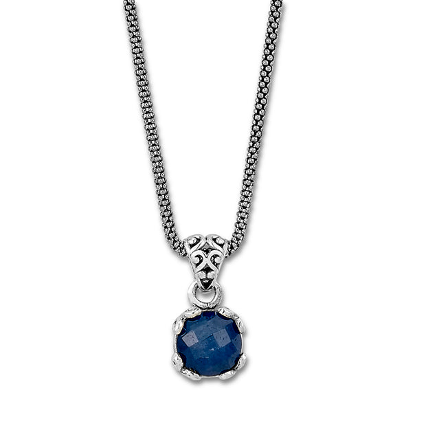 Sterling Silver Sapphire Necklace