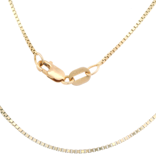 14K Yellow Gold 1mm Box Chain w/ Lobster Clasp