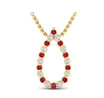 Alternating Ruby & Diamond Necklace