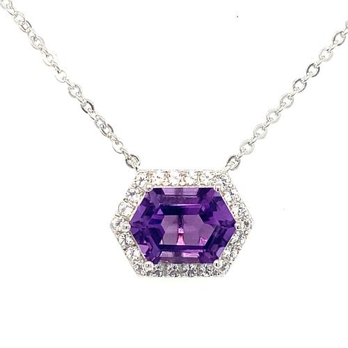 Sterling Silver Amethyst Necklace