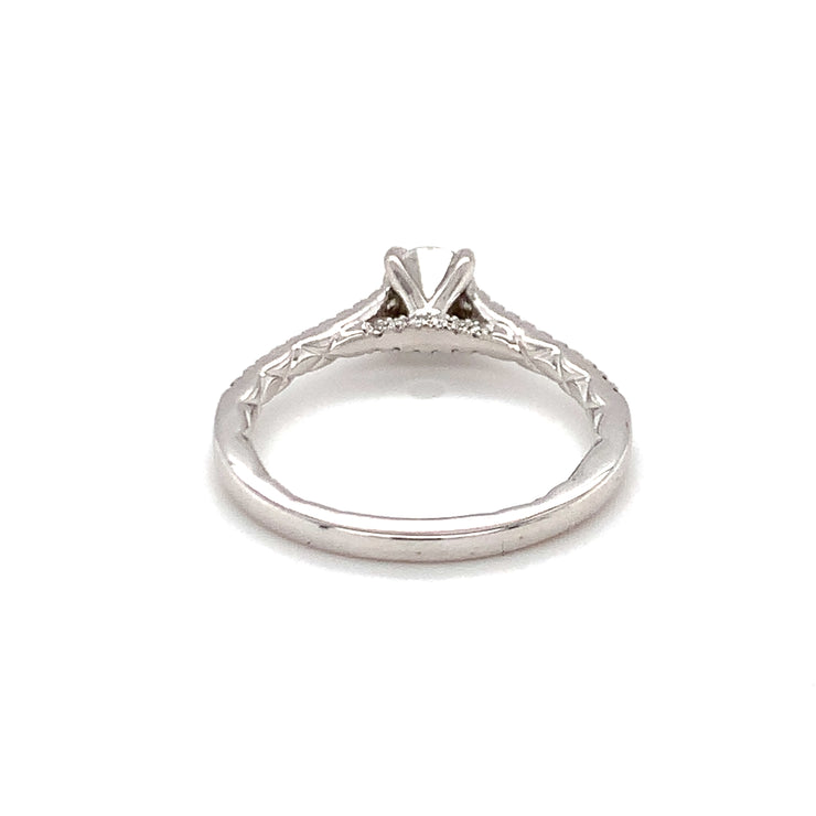 14 Karat Diamond Engagement Ring with Round Center