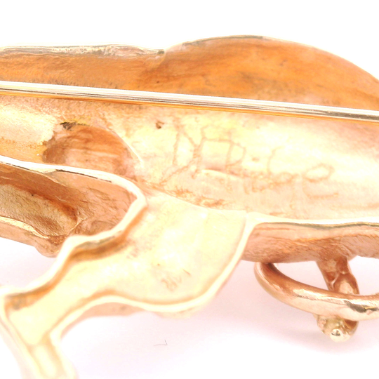 Signed Dinosaur & Poodle Pin