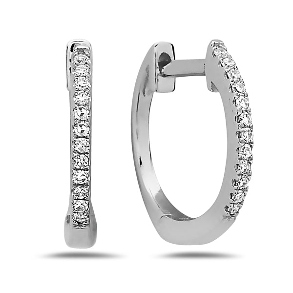 Diamond Huggie Earrings