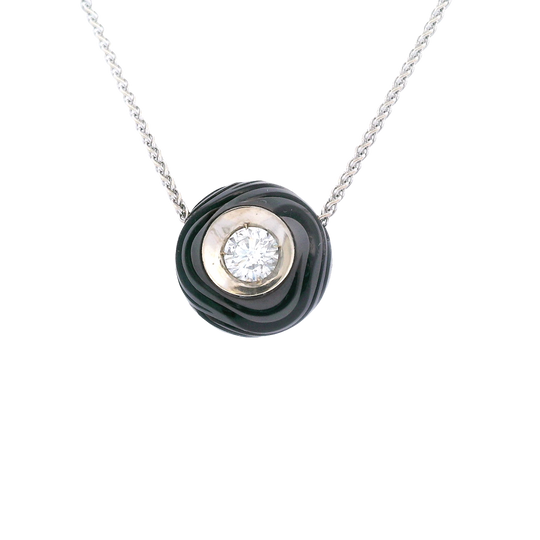 Estate Carved Tahitian Pearl Necklace