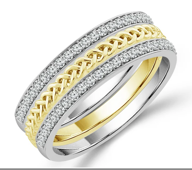 3-Ring Diamond Band