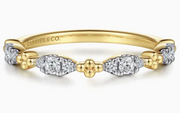 14K Yellow Gold Diamond Marquise Shape Bujukan Stackable Ring