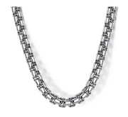 22 Inch 4mm 925 Sterling Silver Solid Mens Round Box Chain Necklace