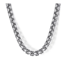 22 Inch 4mm 925 Sterling Silver Solid Mens Round Box Chain Necklace
