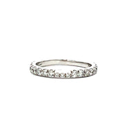 14 KT White Gold Rhodium Plated Anniversary Band